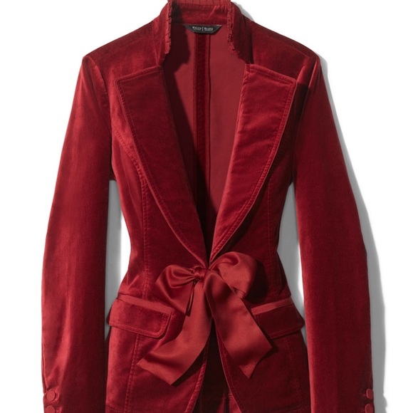 White House Black Market Jackets & Blazers - WHBM Ruby Velvet Jacket
